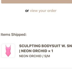 Skims pink orchid bodysuit. Worn ONCE. Just not for me